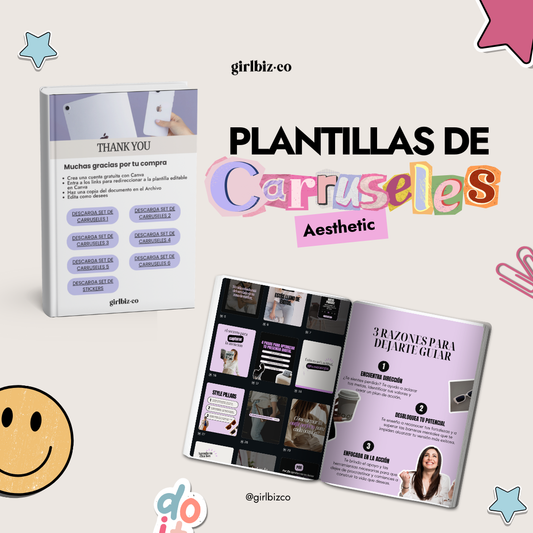 🎨 Plantillas de Carruseles Aesthetic — Diseño pro para tu feed (sin diseñadora)