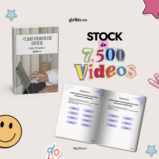 🎥 Galería de Videos de Stock (7,500 videos) — Visuales pro sin grabar tú misma