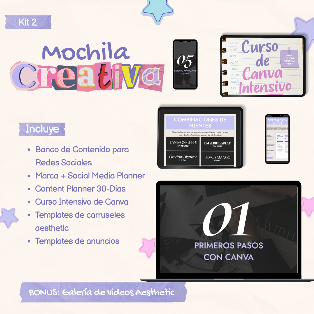 ✏️ KIT #3: Mochila Creativa