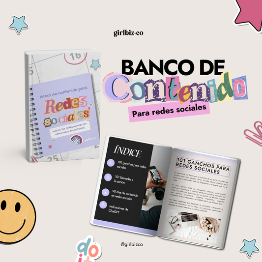 📂 Social Media Content Bank — Ideas listas para publicar, cuando tú no lo estás