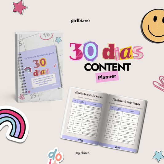🗓️ 30-Day Content Planner — Planifica un mes de contenido en una tarde (sin agobio)